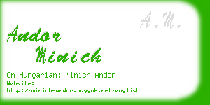 andor minich business card